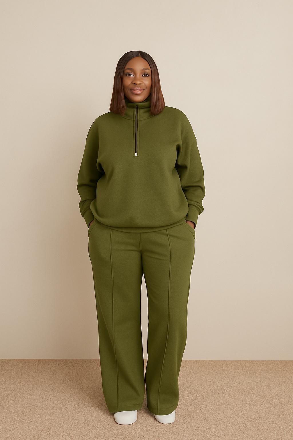 Half-Zip Up Lounge Set